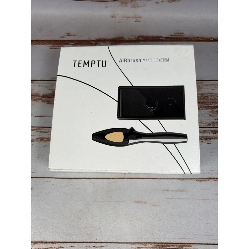 TEMPTU Airbrush Makeup Artist System Black Open Box With AC Adapter & Hose